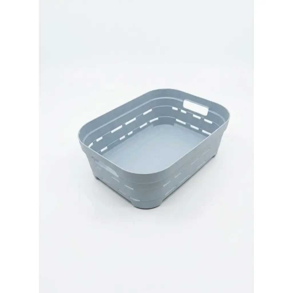 Proalet Plastik Düzenleyici Sepet, Tutamaklı Çok Amaçlı Banyo ve Mutfak Organize Sepeti, Buzdolabı ve Dolap İçi Saklama Kutusu, BPA Free (2.8 Litre Gri)